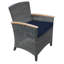 Bella Wicker Outdoor Dining Armchair-65091714-65091718