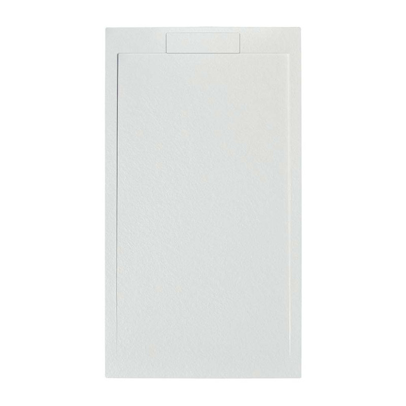 Trinity White 1600X800 Slate Effect Shower Tray, 2.7cm H x 170cm W x 80cm D, White