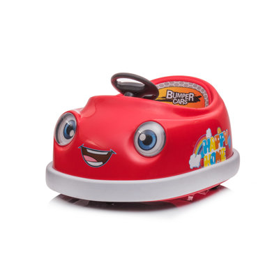 12V Kids 6-In-1 Bumper Ride On Car W/Remote Control Bluetooth LED Lights For 1-6 Toddlers