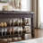 Padded Solid Wood Entryway Storage Bench-874153370