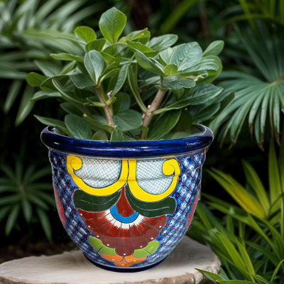 Desert Bloom Talavera Bell Planter 