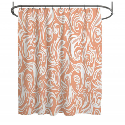 Swirls Artwork Bathroom Damask Shower Curtain