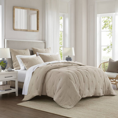 Ensemble de literie en coton de qualité supérieure, couette en mousseline brodée taupe, 3 pièces