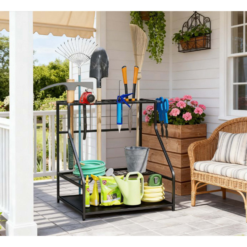 3-Tier Yard Tool Storage Rack