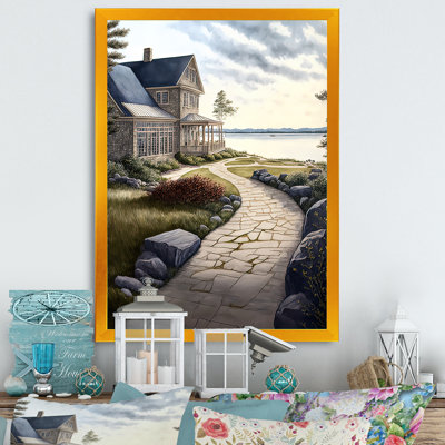 Charmant chalet sur l'eau II - reproduction sur toile