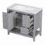 Meuble-lavabo 36 po avec lavabo en céramique-575231308