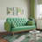 Modern Patterned Two-Seater Sofa With Soft Throw Pillows For Comfortable Seating