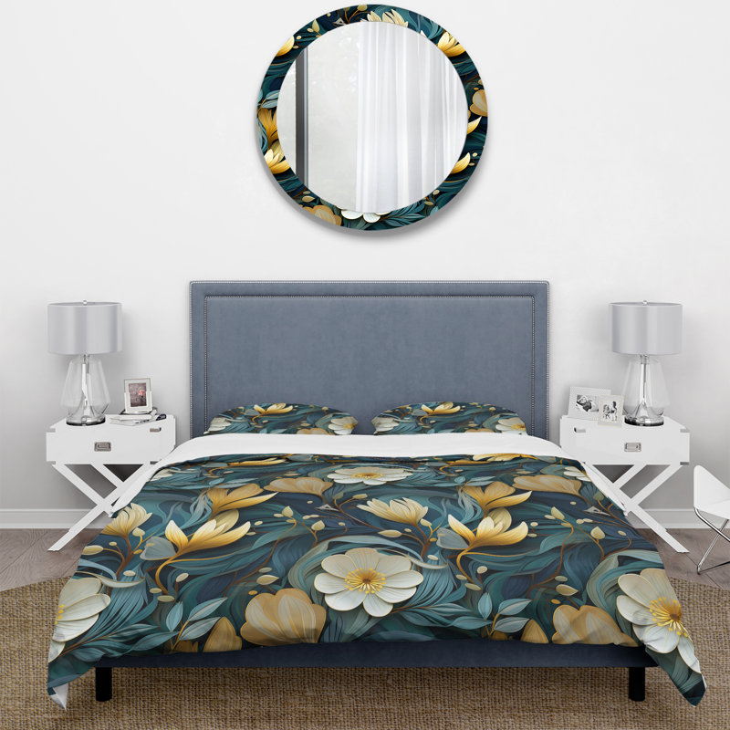 Ensemble de housse de couette Jungle Tropical Plams Composition II, Housse de couette pour très grand lit et 2 très