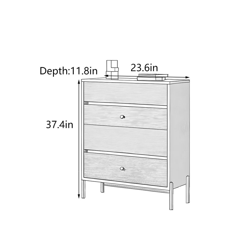 Sahrad, 37.4" H x 23.6" W x 11.8" D