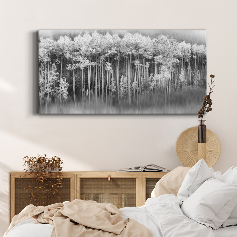 Dreamy Aspen - Toile tendue avec châssis de qualité supérieure - prête à être accrochée, H 40 po x l 20 po x P 1,5 po