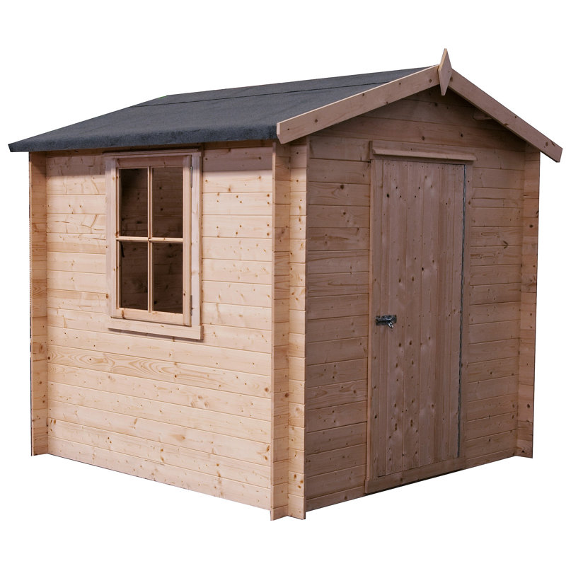 Danbury Log Cabin Garden Shed, 250cm H x 213cm W x 213cm D