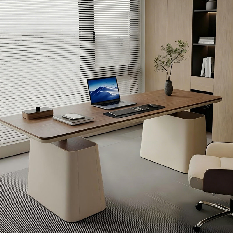 Bureau rectangulaire en bois massif 70,87 po, H 25,59 po x l 70,87 po x P 27,56 po