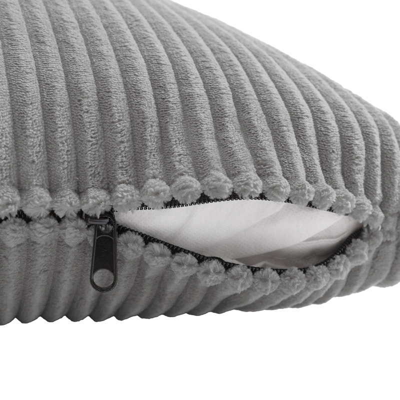 Cotton Square Cushion, Light Grey