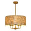 Lustre cylindrique naturel 19,7 "à 5 lumières à intensité variable-866380098