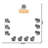 Novelty 11 Person Flip Top 22'' L Modular Training Table and Chair Set with Casters and Modesty Panel