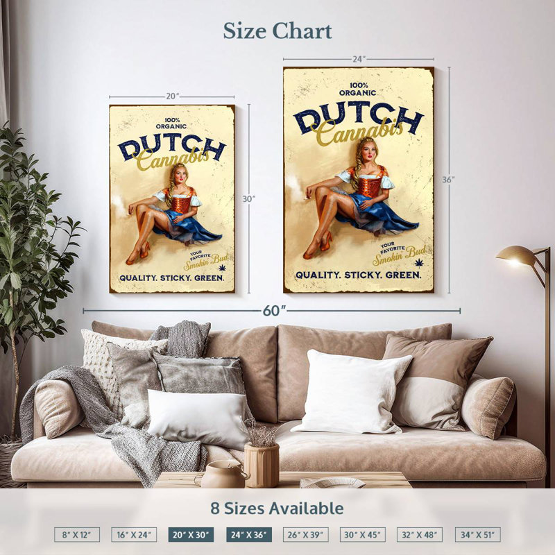 Senne Dutch Cannabis, 36" H x 24" W