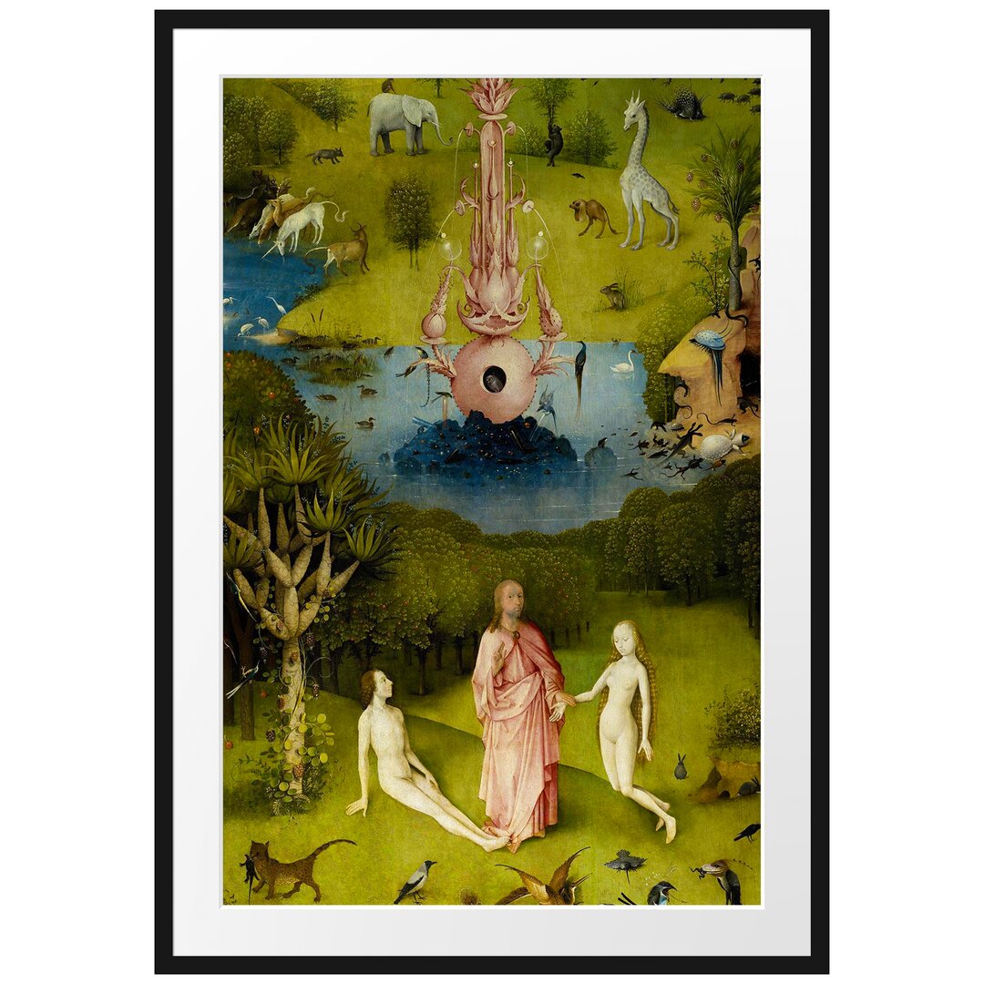 Gerahmter Kunstdruck The Garden of Delights I von Hieronymus Bosch