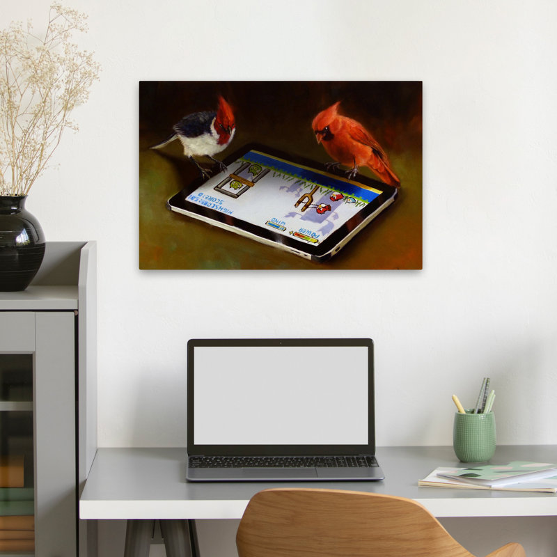 Angry Birds - Animaux, surréalisme urbain et pop, humour, oiseaux, H 16 po x l 24 po
