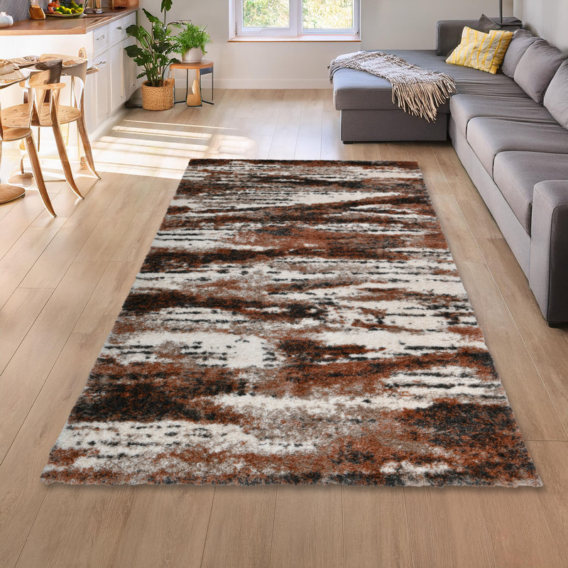 Tapis à poils longs Hardouin, 5 pi 3 po x 7 pi 6 po