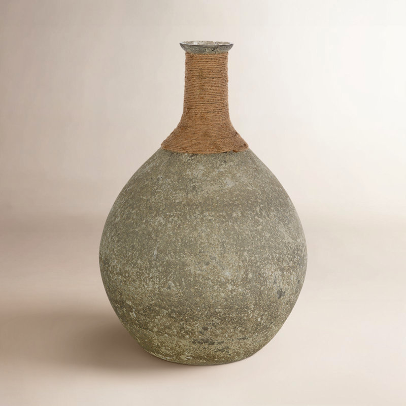 Glacia Transitional Sage, Tan Floor Vase