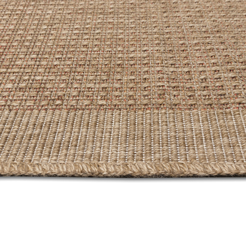 Tapis Bordy en terre cuite, Rectangle 3 pi 3 po x 4 pi 11 po