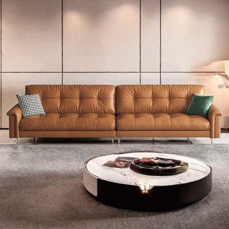 Canapé simple rétro à ligne droite nébuleuse moderne, H 35,43 po x l 141,73 po x P 41,33 po, 6