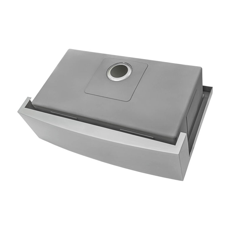 Verona Workstation 33" L x 22" W Farmhouse Kitchen Sink with Sink Grid and Drain Assembly, 22" L x 33" W