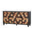 Armoire de rangement vieillie avec motif nid d'abeille