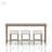 Frosted Glass Console Table With 3 Stools