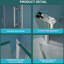 Porte de douche en verre trempé pliable en nickel brossé de l 36 po x H 72 po Nickel brossé, écoénergétique et réglable
