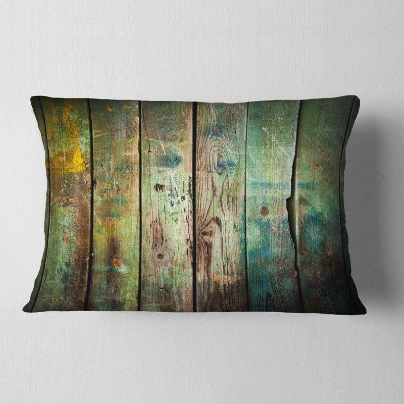 Coussin lombaire à motif ancien bois