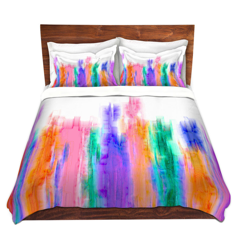 Ensemble de housse de couette blur columns, 1 housse de couette grand + 2 taies standards