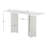 3 Piece Coffee, End, & Console Table With White Marble-35042821