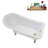 58" Streamlin Clawfoot Tub,Tray,Drain, Clawfeet-101628925-102219863