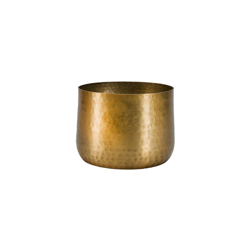 Pot de fleurs d'intérieur en métal Radim, H 5,25 po x l 7 po x P 7 po