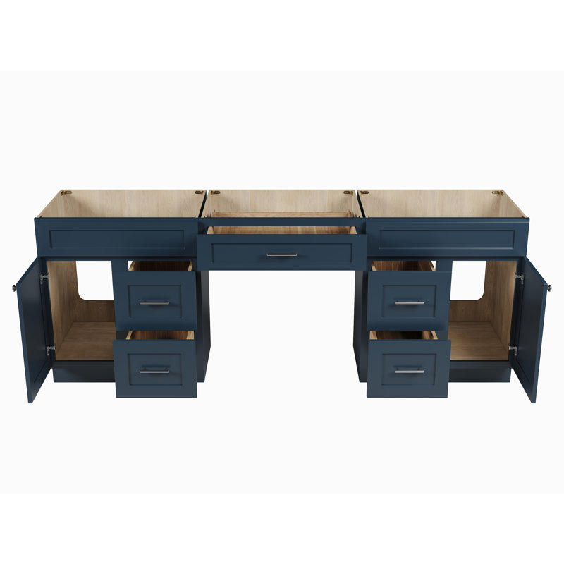 Base de meuble-lavabo double 90 seulement, Bleu