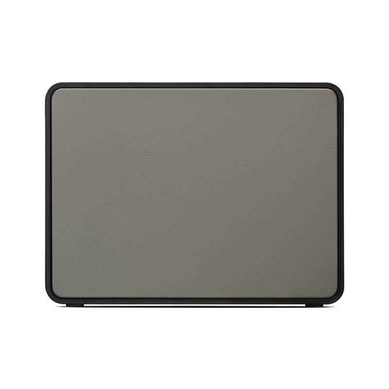 Taupe Stainless Steel Rectangular Fall Front Bread Box
