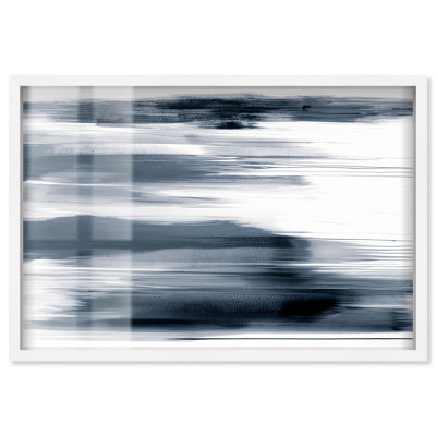 «Blue Mirage Shadowbox Print», art mural bleu par Art Remedy