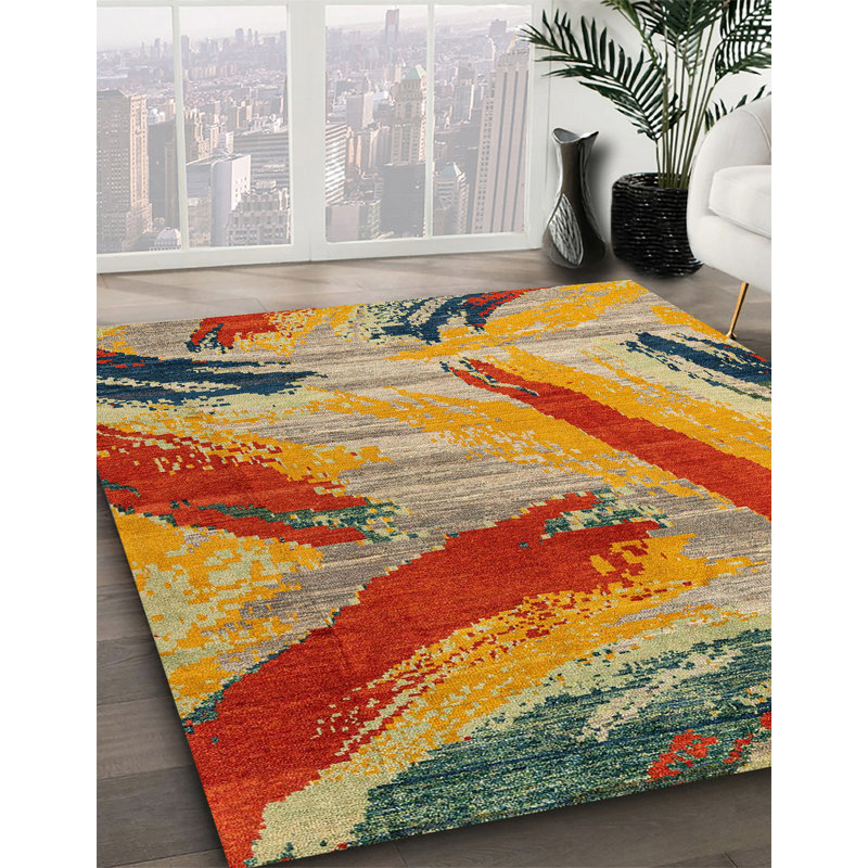 Monyetta Abstract Indoor Rug, Square 4'