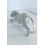 Statue en résine de panthère argentée extensible avec texture perlée Nifao - décor animal moderne - 15 po x 4 po x H 6 po-49228873