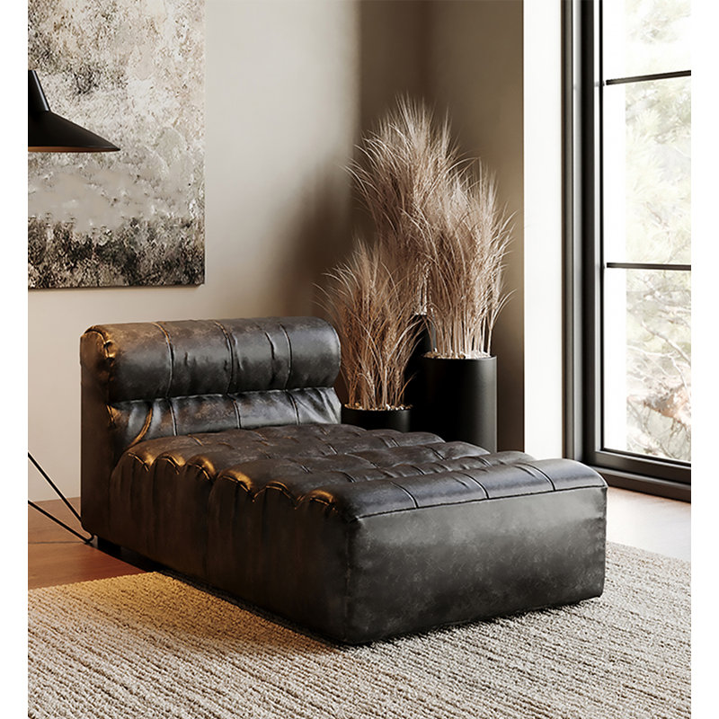 Canapé en cuir American-Style Vintage, fauteuil inclinable de style minimaliste