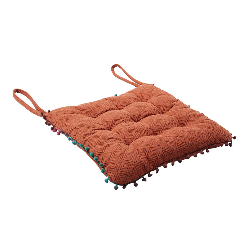 Square Dining Chair Cushion, Orange
