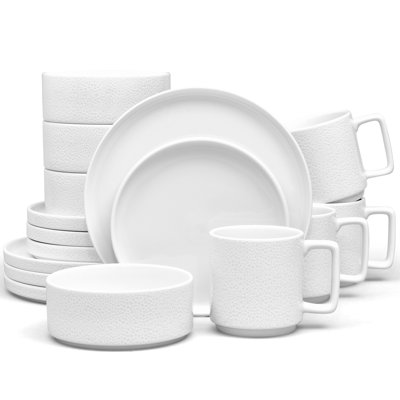COLORTEX Porcelain Dinnerware Set - Service for 4