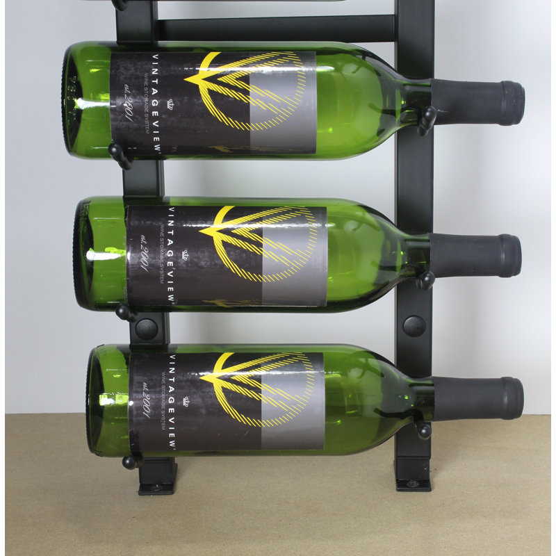 Kokila Floor Wine Bottle Rack, Satin Black