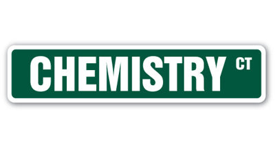 Plaque de rue de chimie en plastique robuste 6 po x 24 po