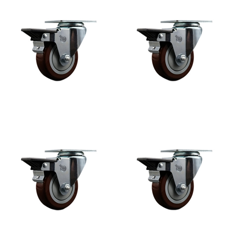 Polyurethane Caster, Maroon