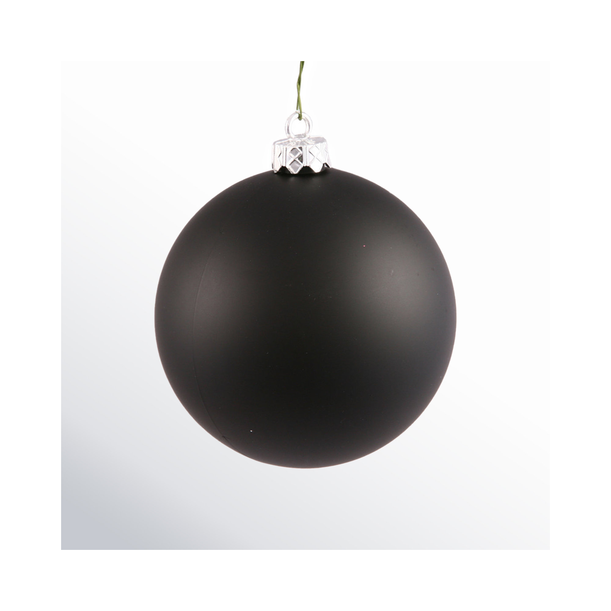 Holiday Décor Ball Ornament, 3" H x 3" W x 3" D, Black