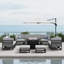 Layinsun Modern Aluminum Outdoor Modular Ottomans (set Of 2)-446969614-446969619