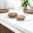 Round Wood Set Of 2 Riser Trays - 10.0" x 10.0" x 3.0"-564639290