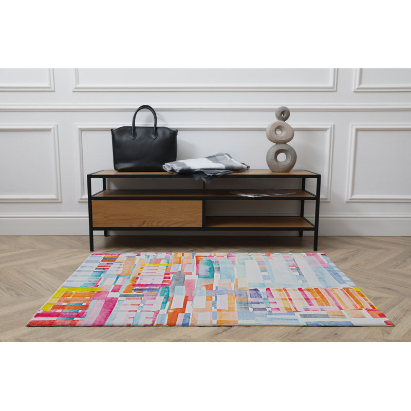 Antaniyah Faux Rabbit Fur Hand Tufted Rug, Rectangle 3' x 5'